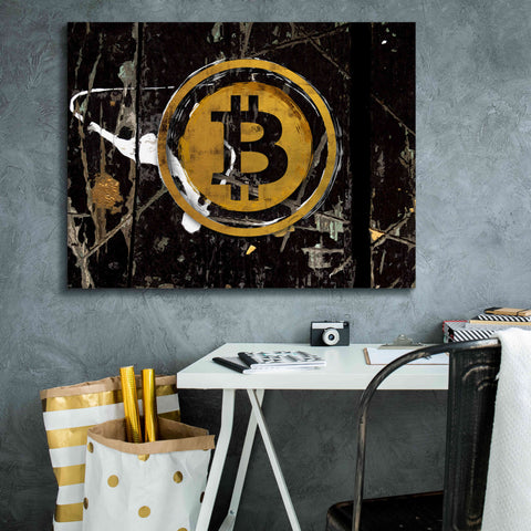 Image of 'Bitcoin Splash' by Karen Smith Giclee Canvas Wall Art,34x26