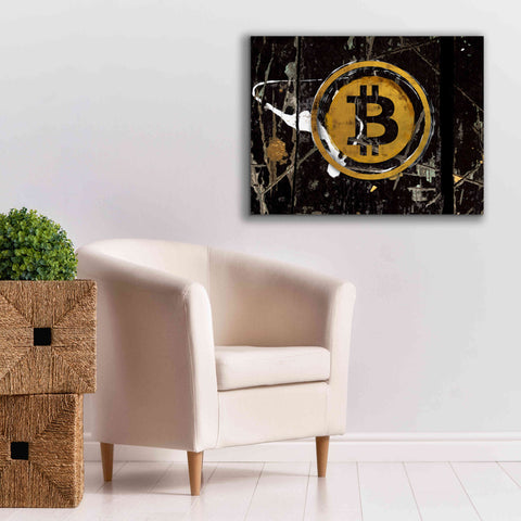 Image of 'Bitcoin Splash' by Karen Smith Giclee Canvas Wall Art,34x26