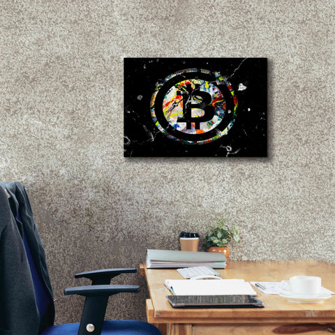Image of 'Bitcoin Paint' by Karen Smith Giclee Canvas Wall Art,26x18