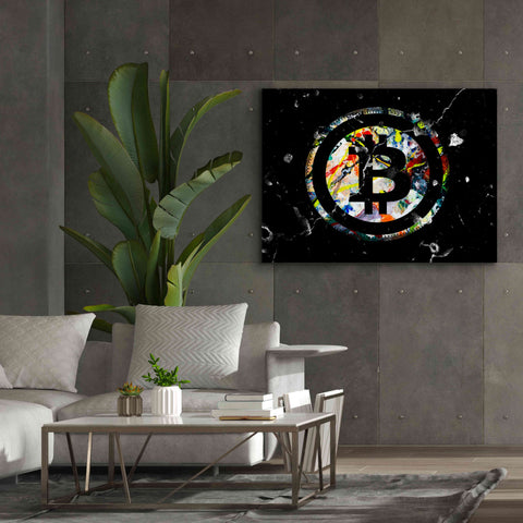 Image of 'Bitcoin Paint' by Karen Smith Giclee Canvas Wall Art,54x40