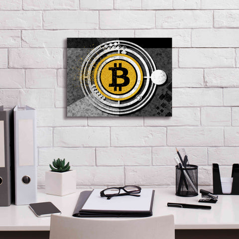 Image of 'Bitcoin Glitterball' by Karen Smith Giclee Canvas Wall Art,16x12