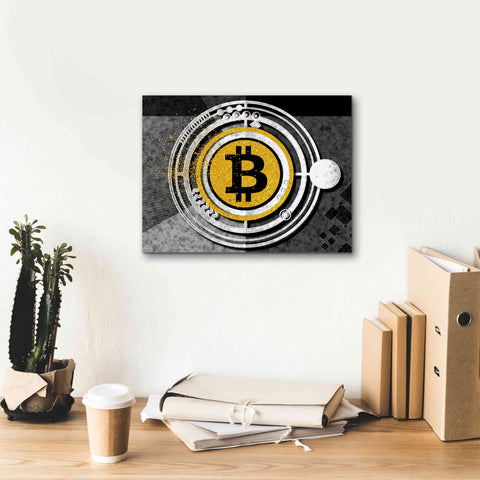 Image of 'Bitcoin Glitterball' by Karen Smith Giclee Canvas Wall Art,16x12