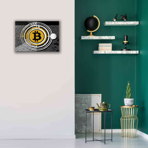 Image of 'Bitcoin Glitterball' by Karen Smith Giclee Canvas Wall Art,26x18