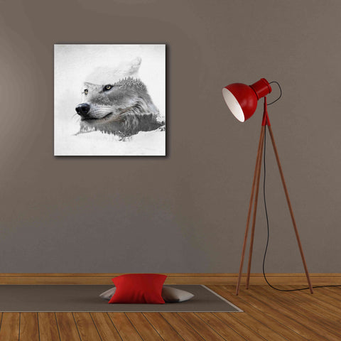 Image of 'Wolf In Ice' by Karen Smith Giclee Canvas Wall Art,26x26