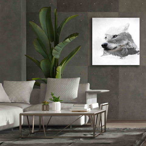 Image of 'Wolf In Ice' by Karen Smith Giclee Canvas Wall Art,37x37
