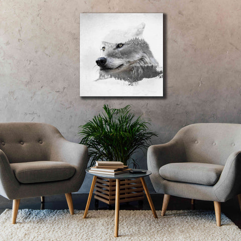 Image of 'Wolf In Ice' by Karen Smith Giclee Canvas Wall Art,37x37