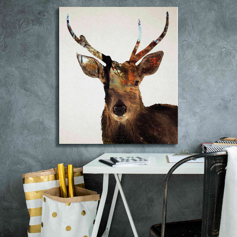 Image of 'Stag Forest' by Karen Smith Giclee Canvas Wall Art,26x30