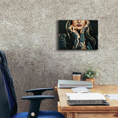 Image of 'Tattooed Temptress' by Ashley Aldridge Giclee Canvas Wall Art,16 x 12