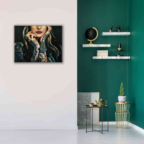 Image of 'Tattooed Temptress' by Ashley Aldridge Giclee Canvas Wall Art,34 x 26
