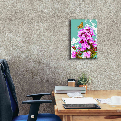 Image of 'Skipper On Flox' by Evelia Designs Giclee Canvas Wall Art,12 x 18