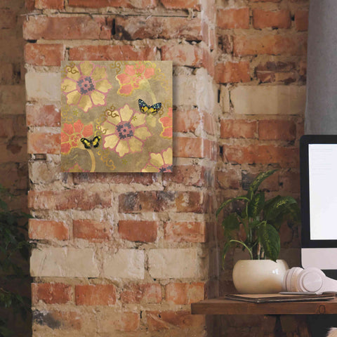 Image of 'Duchess Bellflower Paper' by Evelia Designs Giclee Canvas Wall Art,12 x 12