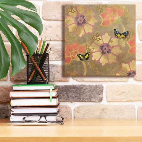 Image of 'Duchess Bellflower Paper' by Evelia Designs Giclee Canvas Wall Art,12 x 12