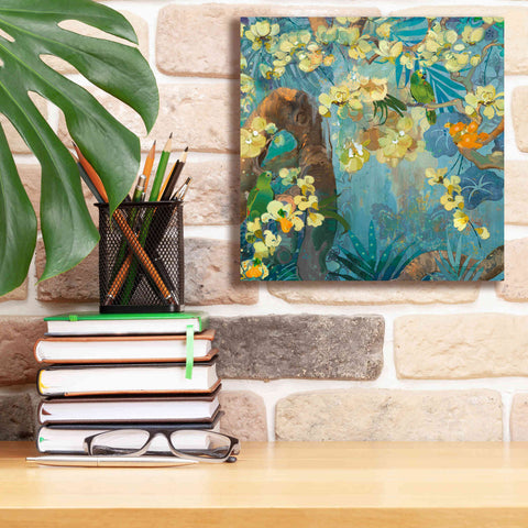 Image of 'Jaguar Jungle' by Evelia Designs Giclee Canvas Wall Art,12 x 12