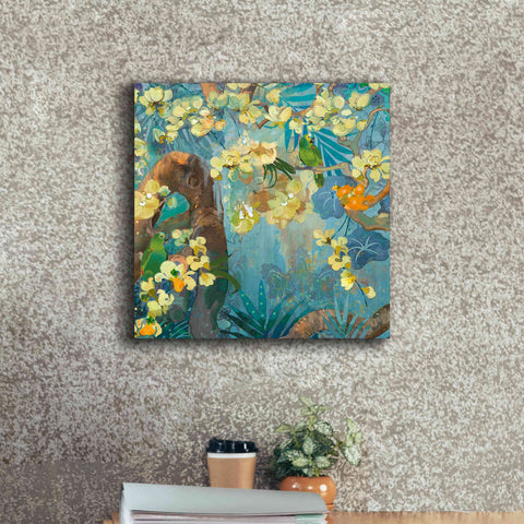 Image of 'Jaguar Jungle' by Evelia Designs Giclee Canvas Wall Art,18 x 18