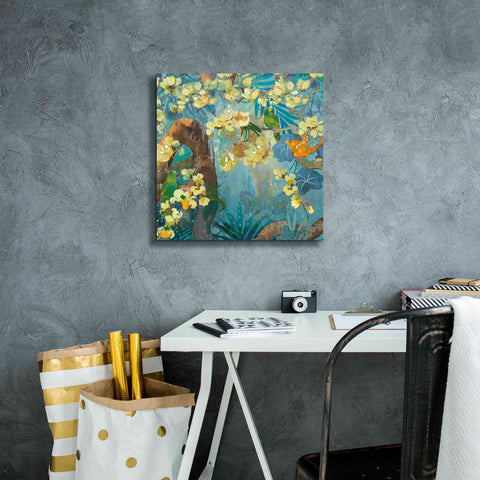 Image of 'Jaguar Jungle' by Evelia Designs Giclee Canvas Wall Art,18 x 18
