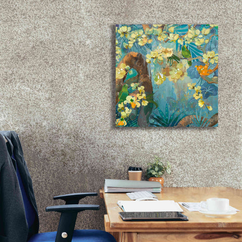 Image of 'Jaguar Jungle' by Evelia Designs Giclee Canvas Wall Art,26 x 26