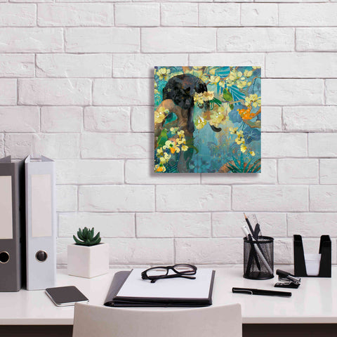 Image of 'Black Jaguar' by Evelia Designs Giclee Canvas Wall Art,12 x 12