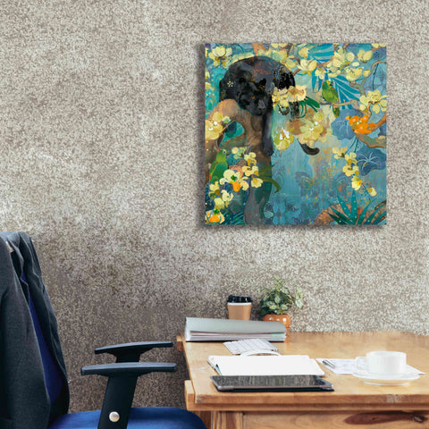 Image of 'Black Jaguar' by Evelia Designs Giclee Canvas Wall Art,26 x 26
