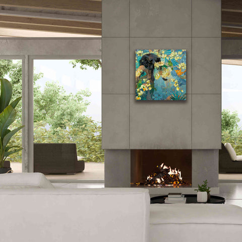 Image of 'Black Jaguar' by Evelia Designs Giclee Canvas Wall Art,26 x 26