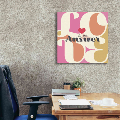 Image of 'Love Is The Answer' by Evelia Designs Giclee Canvas Wall Art,26 x 26