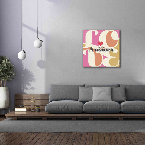 Image of 'Love Is The Answer' by Evelia Designs Giclee Canvas Wall Art,37 x 37