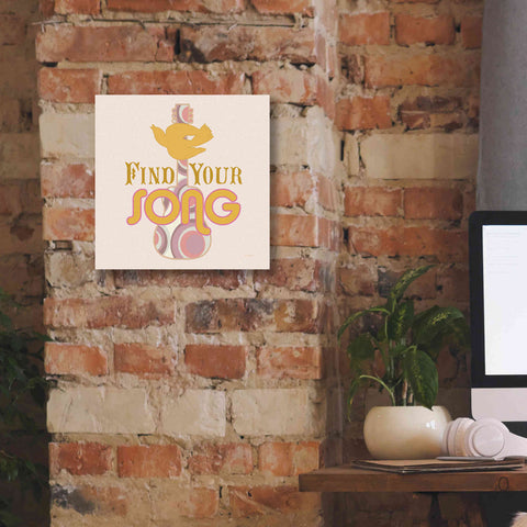 Image of 'Find Your Song' by Evelia Designs Giclee Canvas Wall Art,12 x 12