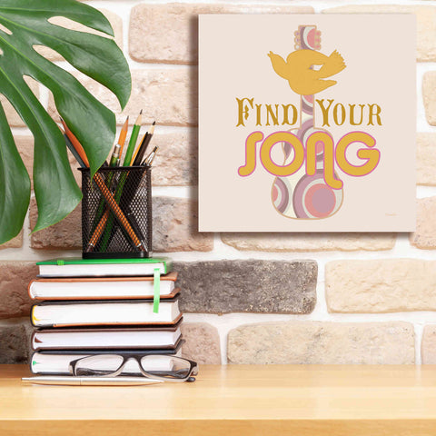Image of 'Find Your Song' by Evelia Designs Giclee Canvas Wall Art,12 x 12