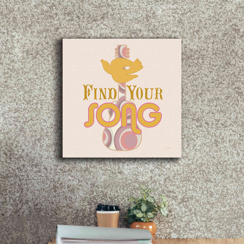 Image of 'Find Your Song' by Evelia Designs Giclee Canvas Wall Art,18 x 18