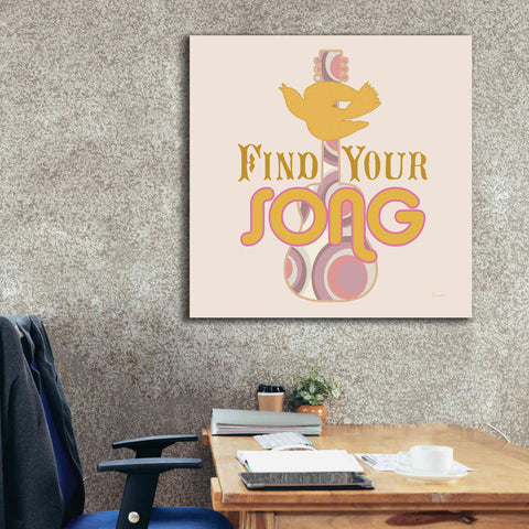 Image of 'Find Your Song' by Evelia Designs Giclee Canvas Wall Art,37 x 37