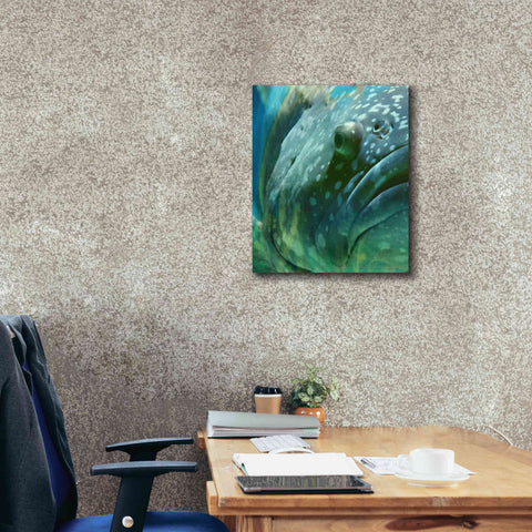 Image of 'Turquoise Splash One' by Steve Hunziker Giclee Canvas Wall Art,20 x 24