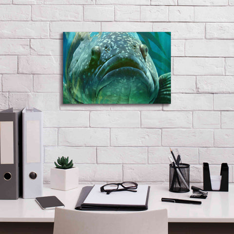 Image of 'Turquoisesplash Two' by Steve Hunziker Giclee Canvas Wall Art,18 x 12