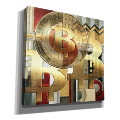 Image of 'Bitcoin Deco Seven' by Steve Hunziker Giclee Canvas Wall Art