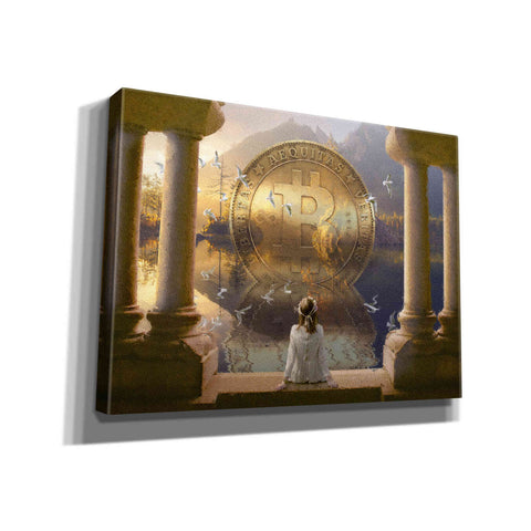 Image of 'Bitcoin Deco Three' by Steve Hunziker Giclee Canvas Wall Art