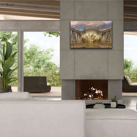 Image of 'Bitcoin Deco One' by Steve Hunziker Giclee Canvas Wall Art,40 x 26