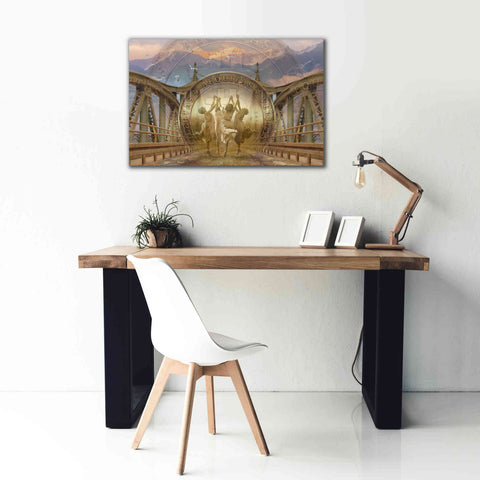 Image of 'Bitcoin Deco One' by Steve Hunziker Giclee Canvas Wall Art,40 x 26