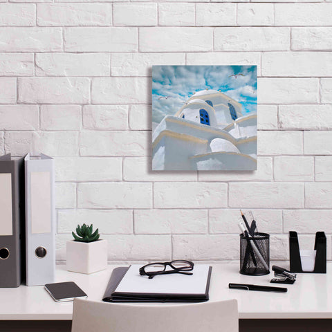 Image of 'Grecianblue Three' by Steve Hunziker Giclee Canvas Wall Art,12 x 12