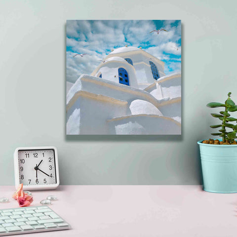 Image of 'Grecianblue Three' by Steve Hunziker Giclee Canvas Wall Art,12 x 12