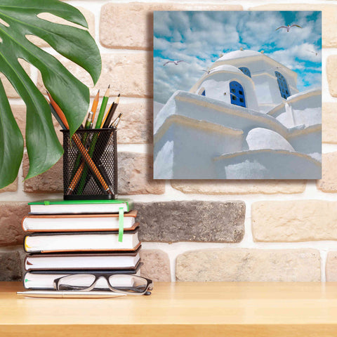 Image of 'Grecianblue Three' by Steve Hunziker Giclee Canvas Wall Art,12 x 12