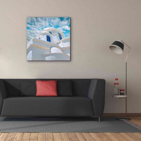 Image of 'Grecianblue Three' by Steve Hunziker Giclee Canvas Wall Art,37 x 37