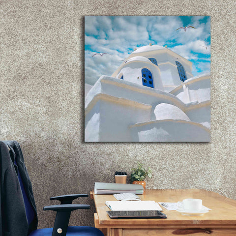 Image of 'Grecianblue Three' by Steve Hunziker Giclee Canvas Wall Art,37 x 37