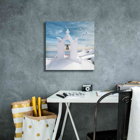 Image of 'Grecianblue Two' by Steve Hunziker Giclee Canvas Wall Art,18 x 18