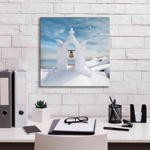 Image of 'Grecianblue Two' by Steve Hunziker Giclee Canvas Wall Art,18 x 18