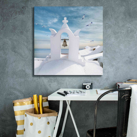 Image of 'Grecianblue Two' by Steve Hunziker Giclee Canvas Wall Art,26 x 26