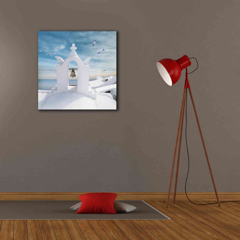 Image of 'Grecianblue Two' by Steve Hunziker Giclee Canvas Wall Art,26 x 26