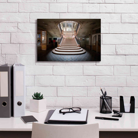 Image of 'Elegant Stairs Dark' by Roman Robroek Giclee Canvas Wall Art,18 x 12