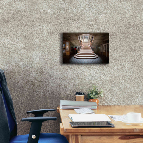 Image of 'Elegant Stairs Dark' by Roman Robroek Giclee Canvas Wall Art,18 x 12