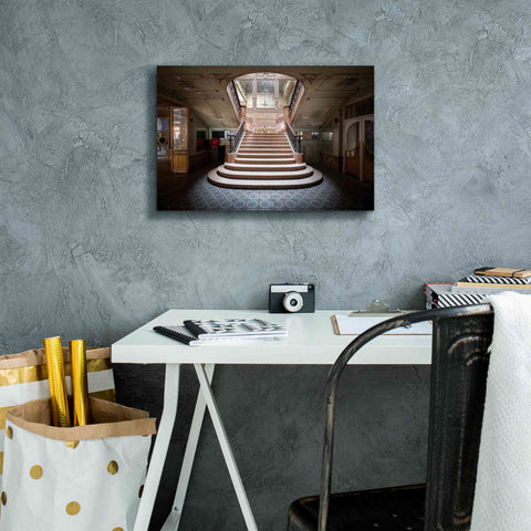 Image of 'Elegant Stairs Dark' by Roman Robroek Giclee Canvas Wall Art,18 x 12
