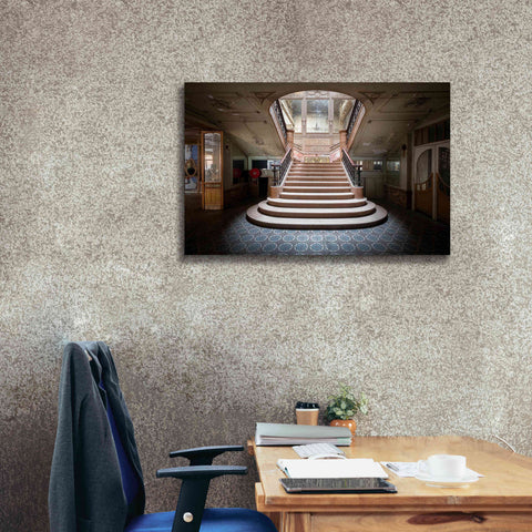 Image of 'Elegant Stairs Dark' by Roman Robroek Giclee Canvas Wall Art,40 x 26