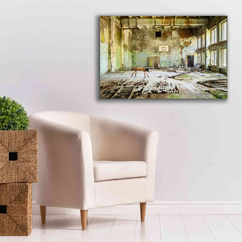 Image of 'Old Abandoned Gym' by Roman Robroek Giclee Canvas Wall Art,40 x 26
