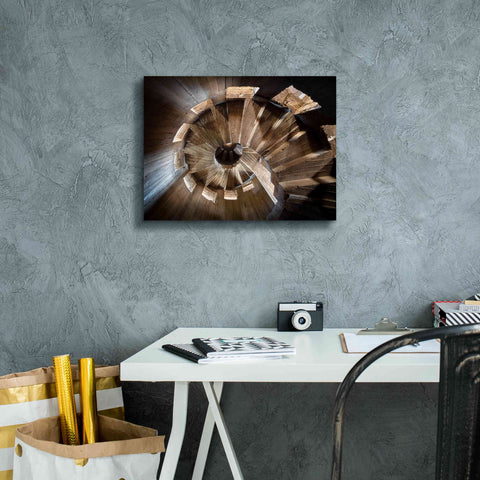 Image of 'Shadow In The Staircase' by Roman Robroek Giclee Canvas Wall Art,16 x 12